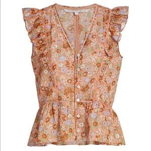 Veronica Beard Top, Size 6, Coral, Excellent condition